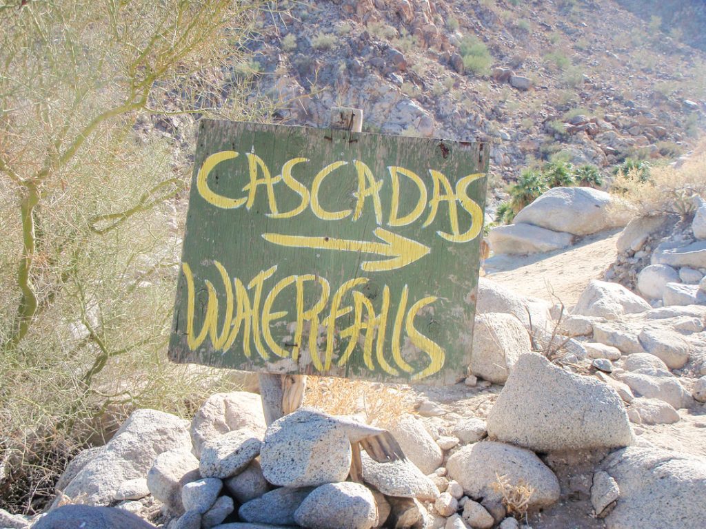 Sign Marking Waterfall Trail