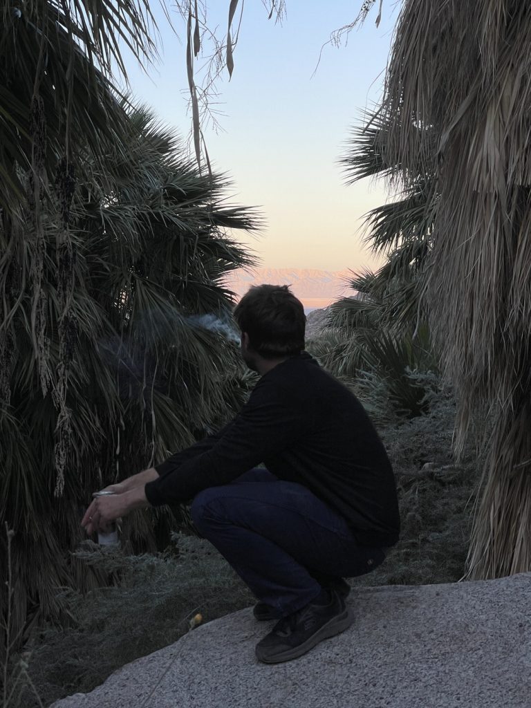 John Admiring The View in Guadalupe Canyon